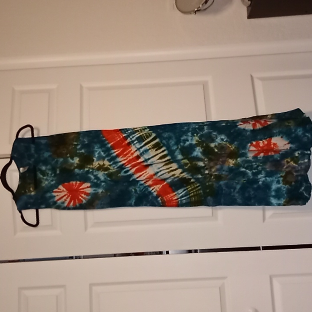 India Boutique beautiful boho tie dye Maxi dress....